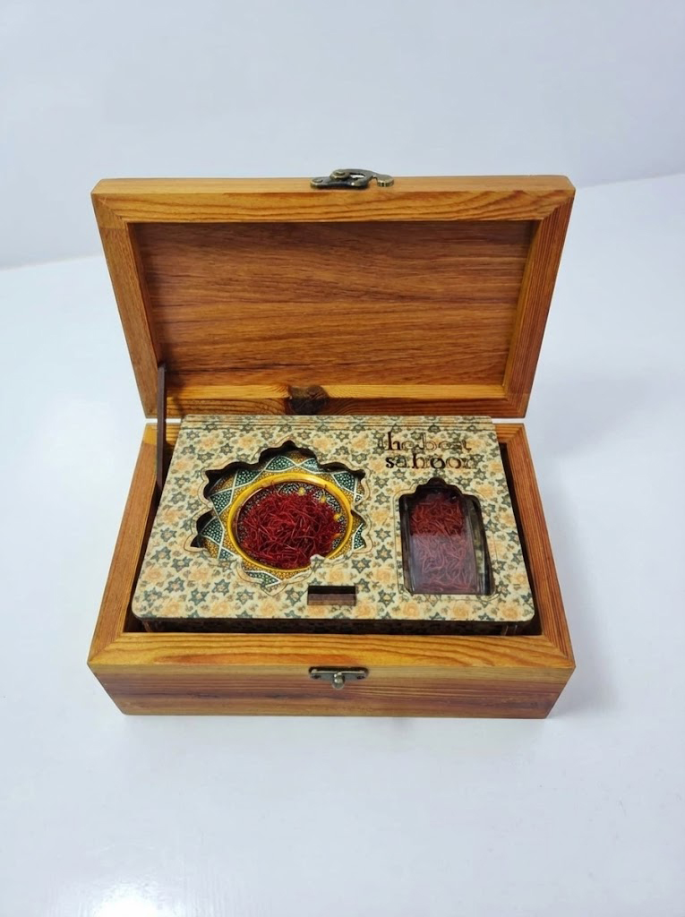 Wooden Box with Jar